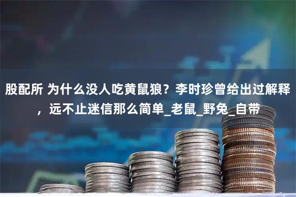 股配所 为什么没人吃黄鼠狼？李时珍曾给出过解释，远不止迷信那么简单_老鼠_野兔_自带