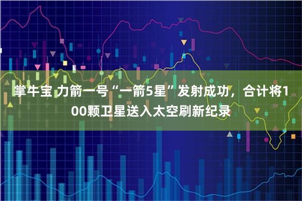 掌牛宝 力箭一号“一箭5星”发射成功，合计将100颗卫星送入太空刷新纪录